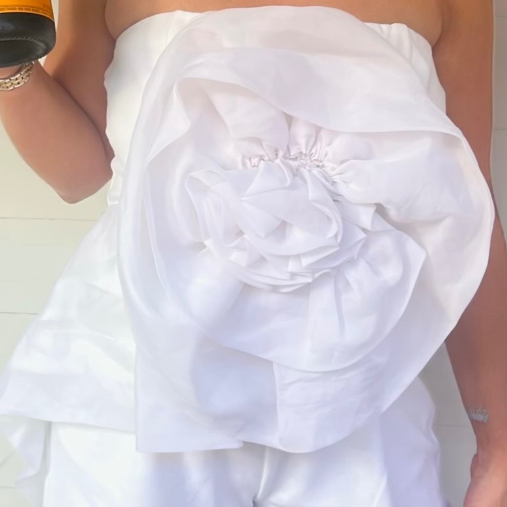 Express Strapless Rosette Romper - image 2